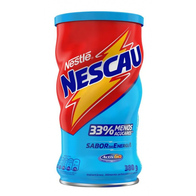 Achocolatado em pó Nescau Menos Açúcares - Lata 380g